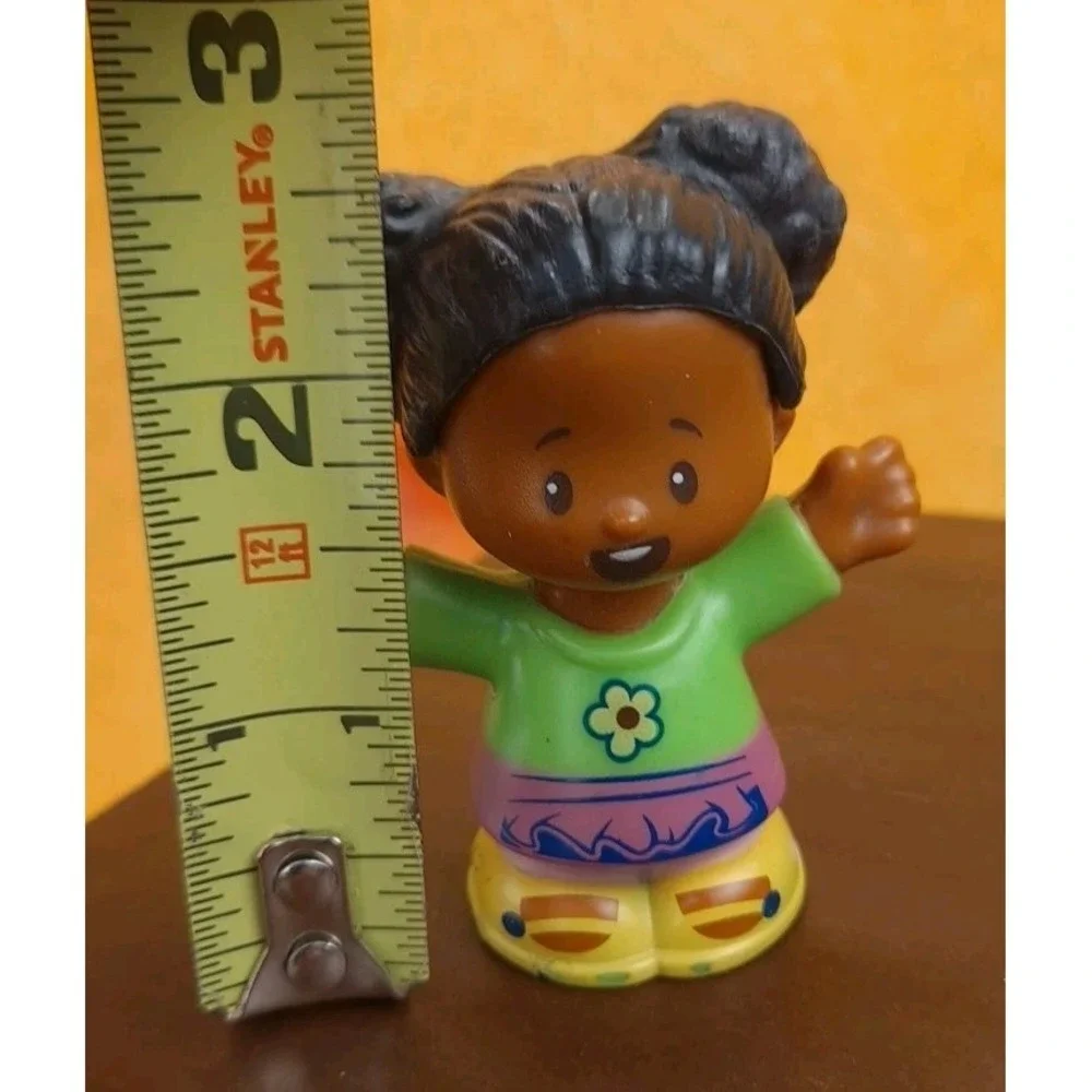 Fisher Price Little People African American TESS GIRL GREEN & PURPLE DRESS 2016‎